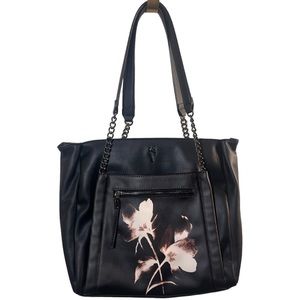 Simply Vera Vera Wang Rockbridge double chain shoulder strap floral bag tote
